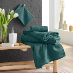 Douceur D'Intérieur Serviette de Toilette unie 50x90 cm - Collection Tendresse - Éponge 500 g,m² - 50x90cm - Cèdre