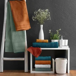 Douceur D'Intérieur Serviette de Toilette unie 50x90 cm - Collection Tendresse - Éponge 500 g,m² - 50x90cm - Caramel
