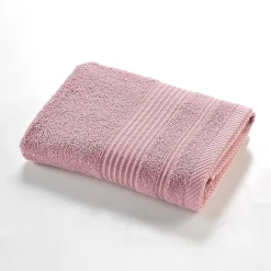 Douceur D'Intérieur Serviette de Toilette 50x90 cm 100% Coton Rose
