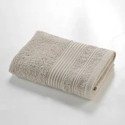 Serviette De Toilette|Douceur D'Intérieur Serviette de Toilette 50x90 cm 100% Coton Taupe