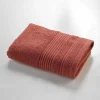 Serviette De Toilette|Douceur D'Intérieur Serviette de Toilette 50x90 cm 100% Coton Terracotta