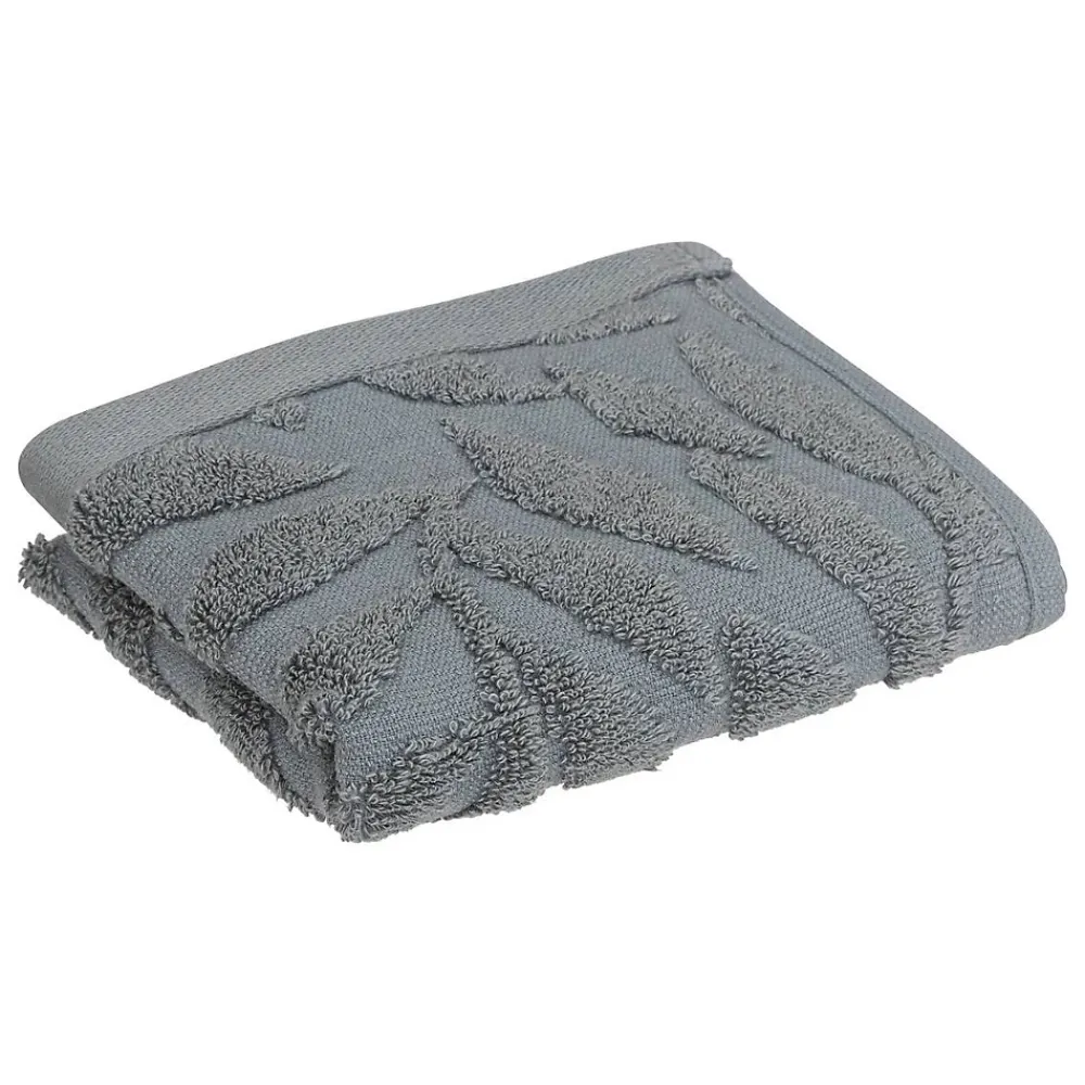 Serviette De Toilette|Atmosphera Créateur D'Intérieur Serviette de toillette Cisel - coton - gris foncé - 30x50 cm - Atmosphera