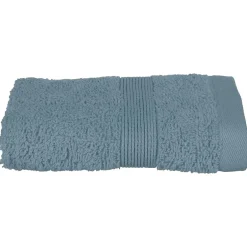 Serviette De Toilette|Atmosphera Créateur D'Intérieur Serviette invité Essentiel - coton 450 gr/m² - bleu orage 30x50 cm - Atmosphera
