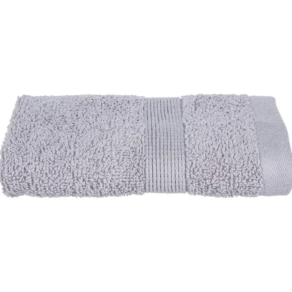 Serviette De Toilette|Atmosphera Créateur D'Intérieur Serviette invité Essentiel - coton 450 gr/m² - gris taupe 30x50 cm - Atmosphera
