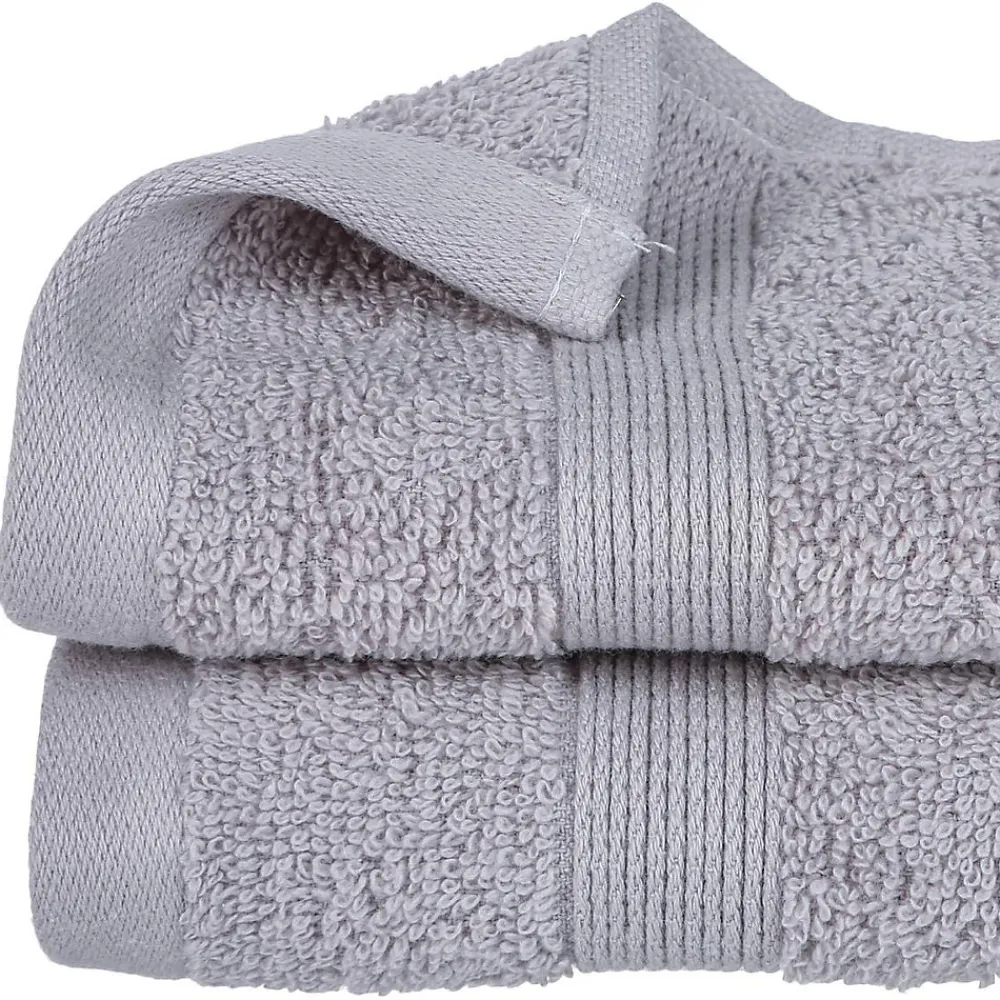 Serviette De Toilette|Atmosphera Créateur D'Intérieur Serviette invité Essentiel - coton 450 gr/m² - gris taupe 30x50 cm - Atmosphera