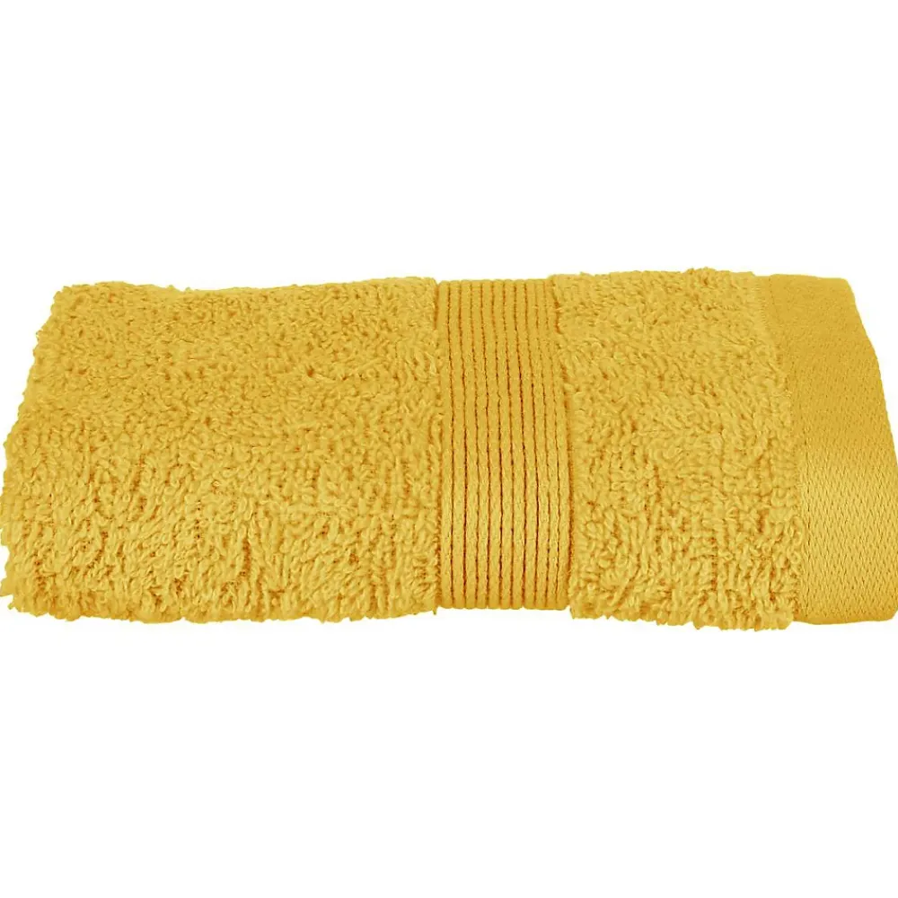Atmosphera Créateur D'Intérieur Serviette invité Essentiel - coton 450 gr/m² - jaune moutarde 30x50 cm - Atmosphera