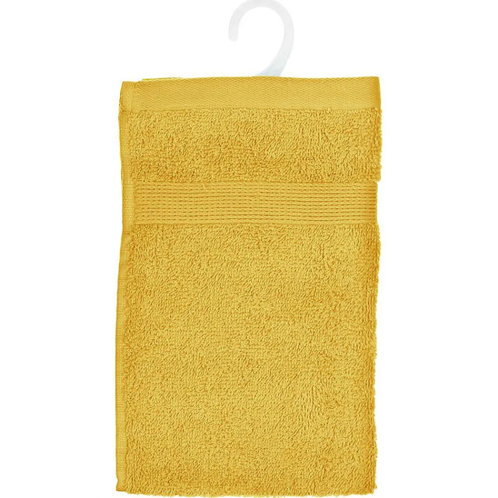 Atmosphera Créateur D'Intérieur Serviette invité Essentiel - coton 450 gr/m² - jaune moutarde 30x50 cm - Atmosphera