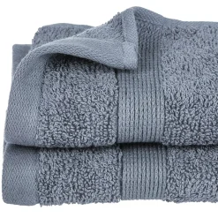 Serviette De Toilette|Atmosphera Créateur D'Intérieur Serviette invité Essentiel - coton 450 gr/m² - gris anthracite 30x50 cm - Atmosphera