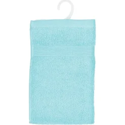 Atmosphera Créateur D'Intérieur Serviette invité Essentiel - coton 450 gr/m² - bleu aqua 30x50 cm - Atmosphera