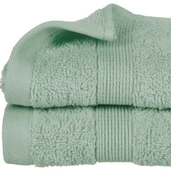 Serviette De Toilette|Atmosphera Créateur D'Intérieur Serviette invité Essentiel - coton 450 gr/m² - vert céladon 30x50 cm - Atmosphera