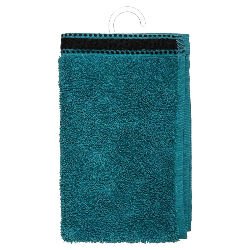 Atmosphera Créateur D'Intérieur Serviette invité Joia - coton 550 gr/m² - bleu canard 30x50 cm - Atmosphera
