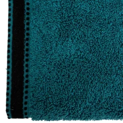 Atmosphera Créateur D'Intérieur Serviette invité Joia - coton 550 gr/m² - bleu canard 30x50 cm - Atmosphera