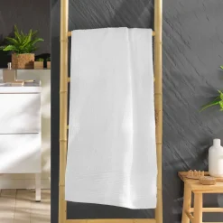 Eden Serviette ou drap de douche 70 x 130 cm Tendresse blanc