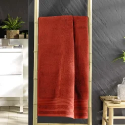Serviette De Toilette|Eden Serviette ou drap de douche 70 x 130 cm Tendresse marsala