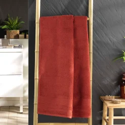 Serviette De Toilette|Eden Serviette ou drap de douche 70 x 130 cm Tendresse terracotta