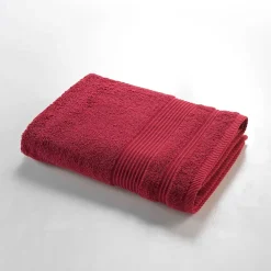 Serviette De Toilette|Eden Serviette ou drap de douche 70 x 130 cm Tendresse rouge
