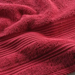 Serviette De Toilette|Eden Serviette ou drap de douche 70 x 130 cm Tendresse rouge
