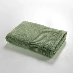 Serviette De Toilette|Eden Serviette ou drap de douche 70 x 130 cm Tendresse kaki