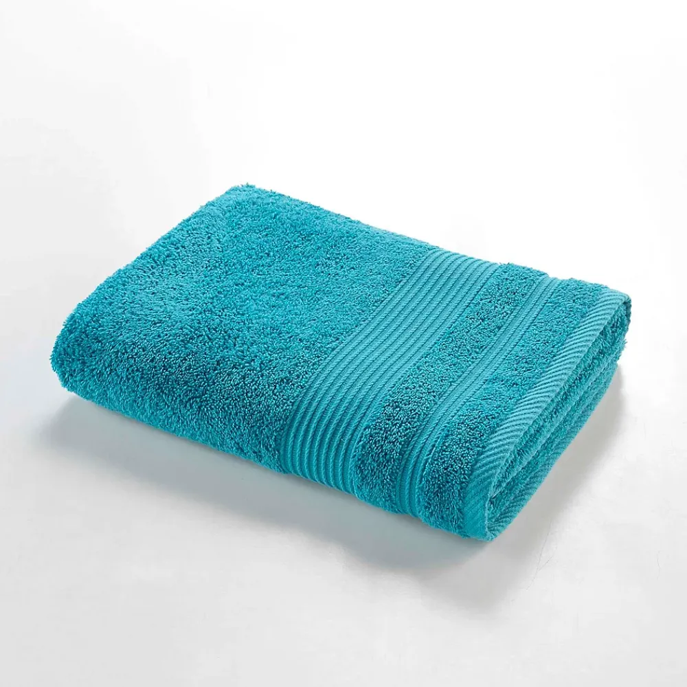 Eden Serviette ou drap de douche 70 x 130 cm Tendresse bleu paon