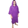 Serviette De Bain|Vivezen Serviette poncho de bain ou de plage - Adulte - Violet -