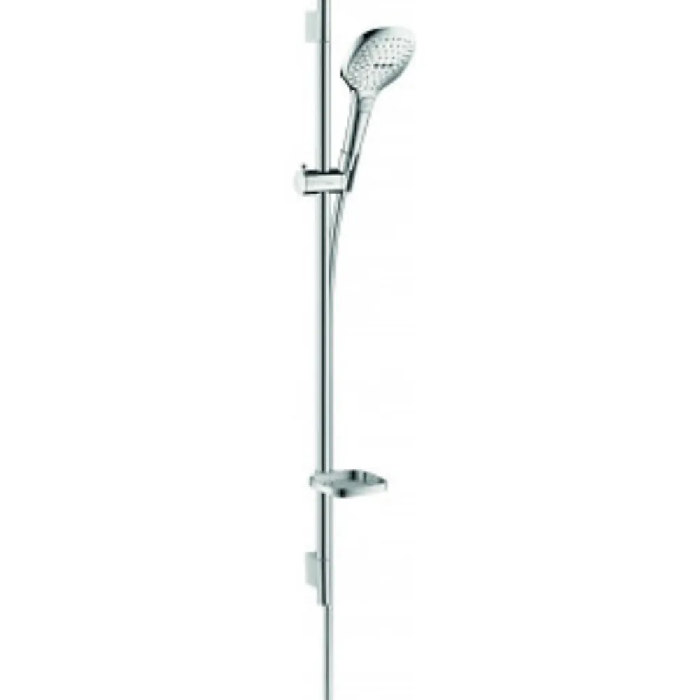 Hansgrohe Set de douche 120 3jet avec barre Unica'S puro 90 cm et porte-savon chromé Raindance Select E