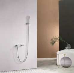 Imex Products Set douche en laiton et zamak chrome avec tuyau PVC 180 cm et douchette ronde