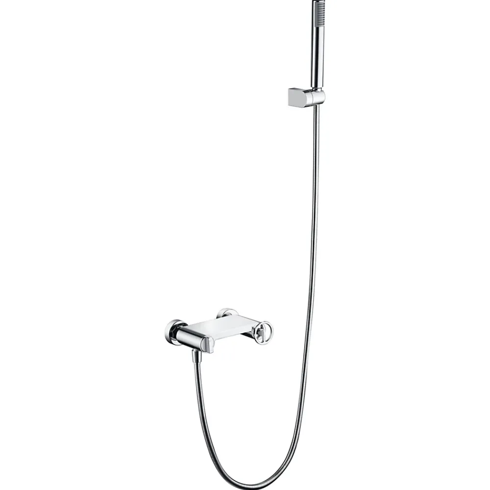 Imex Products Set douche en laiton et zamak chrome avec tuyau PVC 180 cm et douchette ronde