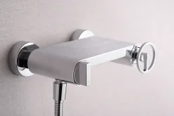 Imex Products Set douche en laiton et zamak chrome avec tuyau PVC 180 cm et douchette ronde