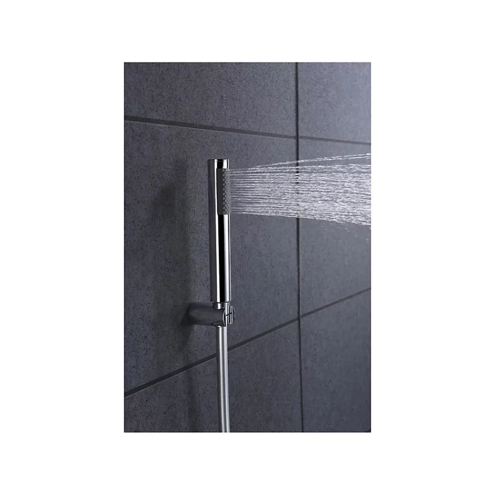 Imex Products Set douche en laiton et zamak chrome avec tuyau PVC 180 cm et douchette ronde