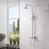 Colonne De Douche Mécanique|Imex Products Set douche monocommande chrome acier et laiton avec douchette extensible et anticalcaire