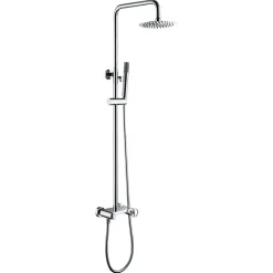 Colonne De Douche Mécanique|Imex Products Set douche monocommande chrome acier et laiton avec douchette extensible et anticalcaire