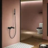 Imex Products Set douche monocommande noir mat en laiton et zamak avec flexible PVC 180 cm