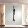 Colonne De Douche Encastrable|Imex Products Set douche monocommande noir mat en acier et laiton pommeau extraplat anticalcaire