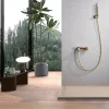 Colonne De Douche Encastrable|Imex Products Set douche monocommande or brosse en laiton avec flexible PVC 180 cm