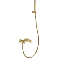 Colonne De Douche Encastrable|Imex Products Set douche monocommande or brosse en laiton avec flexible PVC 180 cm