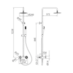 Imex Products Set douche monocommande or brosse corps laiton acier douchette extensible anticalcaire