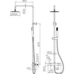 Colonne De Douche Thermostatique|Imex Products Set douche thermostatique or acier et laiton PVD avec douchette extensible anticalcaire