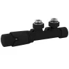 Sèche-Serviettes Eau Chaude|Luxebath Set vanne thermostatique mural noir pour radiateur de salle de bain à raccord central