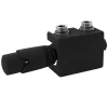 Luxebath Set vanne thermostatique universel noir pour radiateur de salle de bain à raccord central