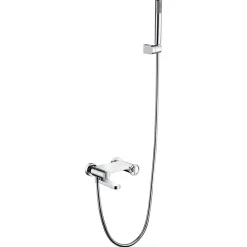 Robinet De Baignoire|Imex Products Set vascadoccia cromo en laiton et zama avec douchette ronde et flexible PVC 180 cm