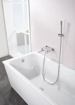 Robinet De Baignoire|Imex Products Set vascadoccia cromo en laiton et zama avec douchette ronde et flexible PVC 180 cm