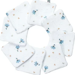 Sevira Kids Lingettes bébé lavables 8 pièces Bleuet