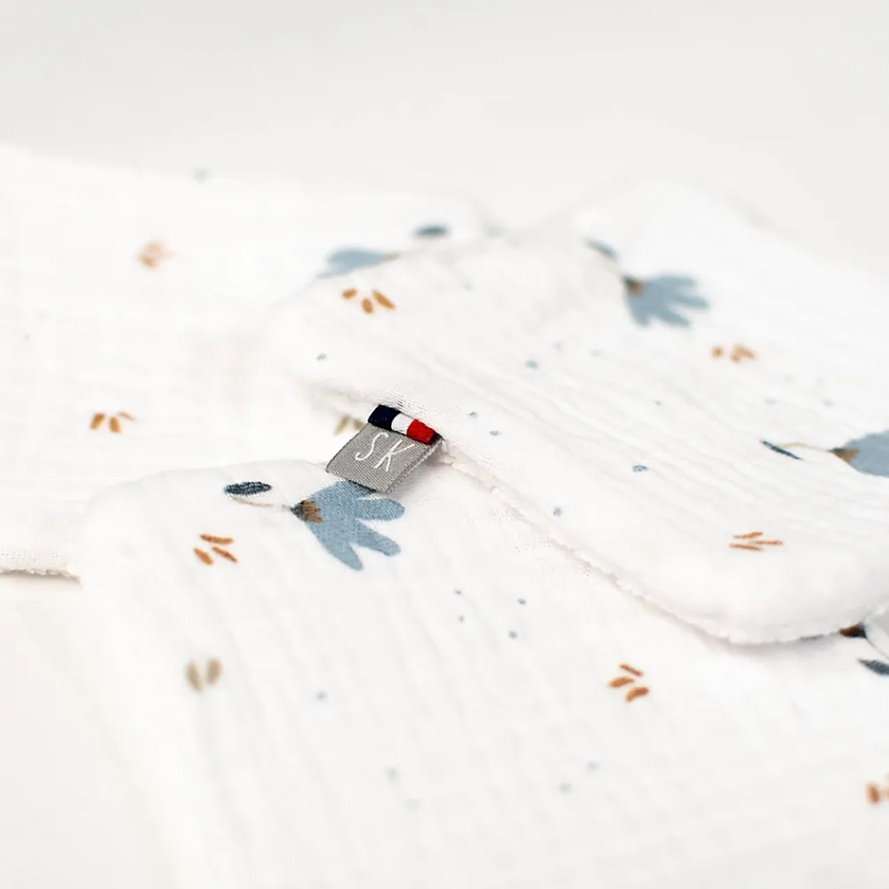 Sevira Kids Lingettes bébé lavables 8 pièces Bleuet