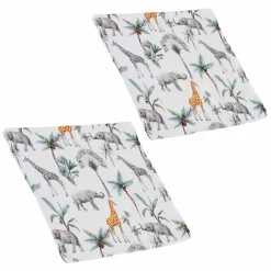 Sevira Kids Lot de 2 langes en bambou Safari