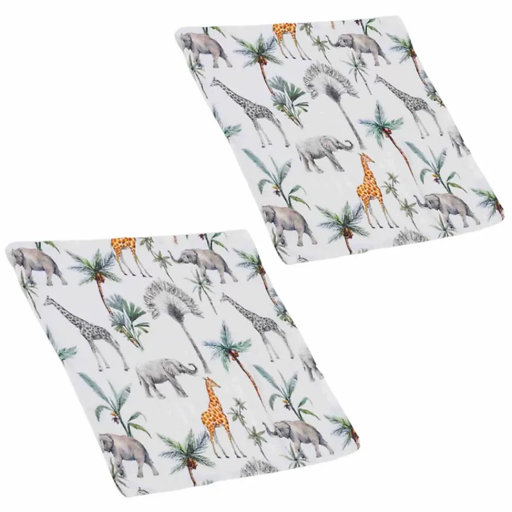 Sevira Kids Lot de 2 langes en bambou Safari