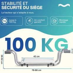 Siège De Douche|Dileci Siège de baignoire PMR adaptatif en largeur -