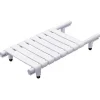 Siège De Douche|Godonnier siège de bain en aluminium blanche extensible de 484 à 640 mm