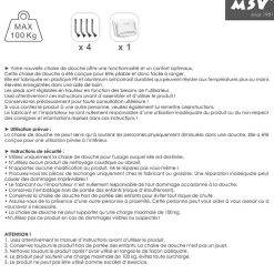 Siège De Douche|MSV Siège de douche ajustable pliable
