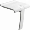 Siège De Douche|Pellet Siège de douche ARSIS escamotable avec béquille automatique - Assise blanche et piètement époxy blanc