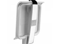 Siège De Douche|Pellet Siège de douche ARSIS escamotable avec béquille automatique - Assise blanche et piètement époxy blanc